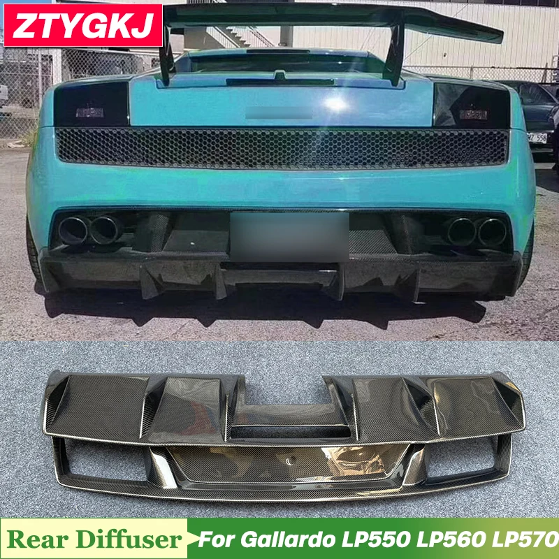 

DM Style High Quality Carbon Fiber Rear Bumper Lip Diffuser For Lamborghini Gallardo LP550 LP560 LP570 Tuning