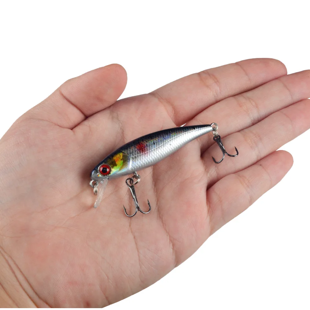Señuelo artificial Minnow – Crankbait duro con ojos 3D