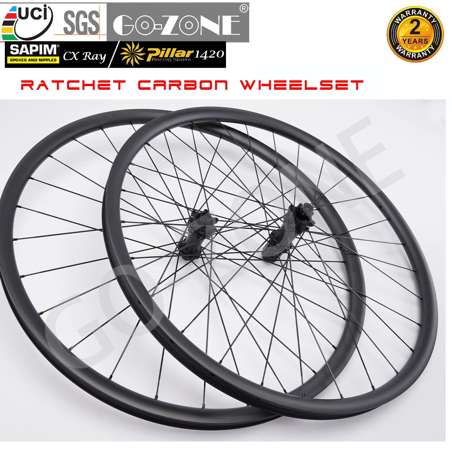 

29er Ratchet Carbon MTB Wheels Sapim cx ray / Pillar 1420 UCI Approved Mountain Bicycle Boost 15x110 12x148 Wheelset 29