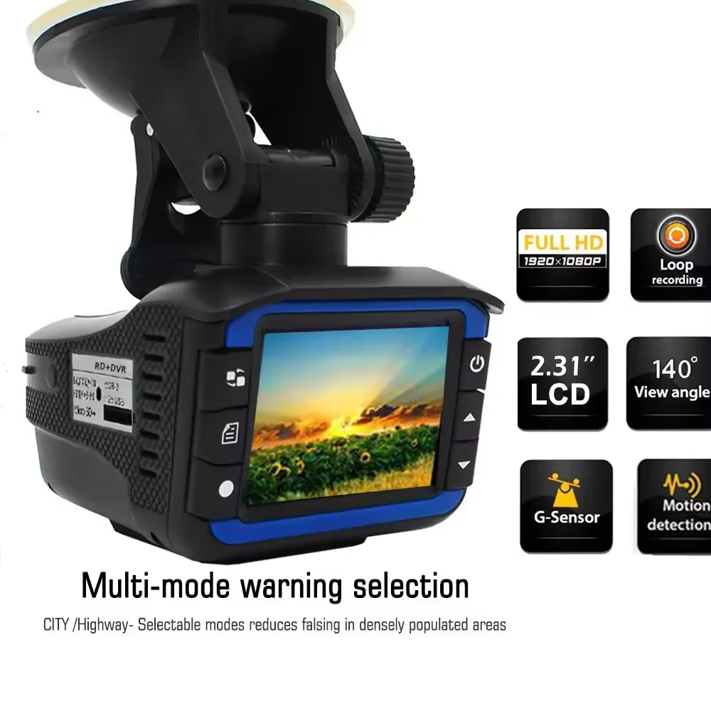 

Car DVR Camera VGR3- Plush Anti Laser Car Detector HD 1920x720P DVR Dash Cam video Recorder English or Russian Language