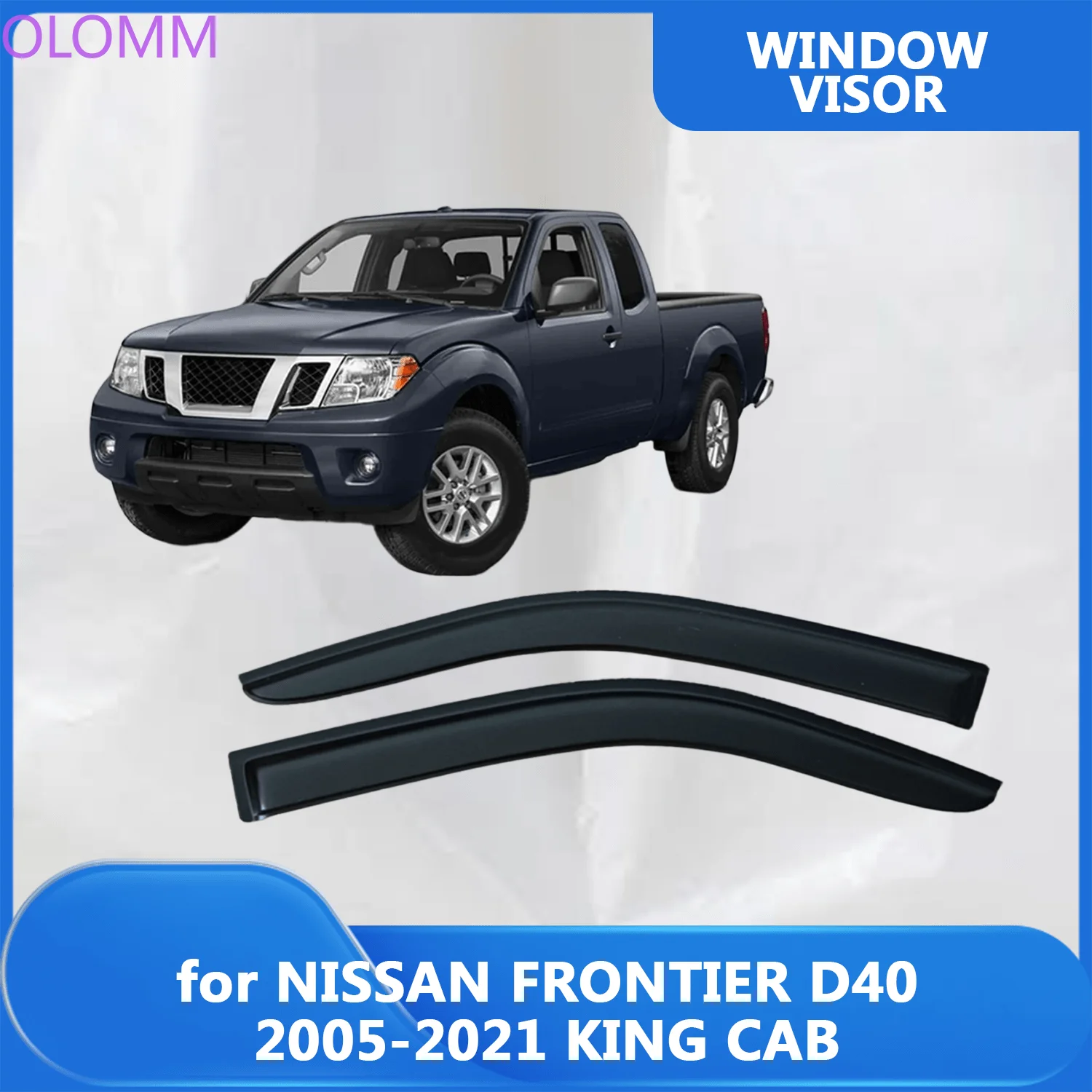 Deflectores de Viento para NISSAN FRONTIER D40 2005-2016 2017 2018 2019 2020 2021 KING CAB, Protectores de Lluvia, Visera para Puerta, Visera para Ventana