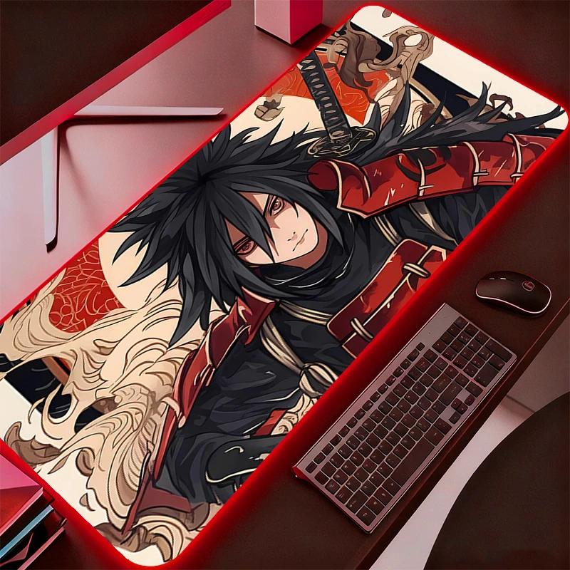 

RGB Naruto Mouse Pad Larger XXL Backlight Speed Pc Computer Keyboard LED Desk Mat Gaming Accessories Mousepad Durable