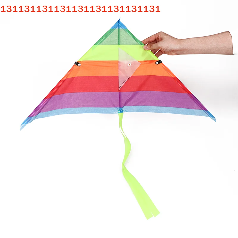Enjoyable Triangular Rainbow Kite Toy for Kids; Includes 30M Tether; Perfect for Outdoor Fun Sports.
