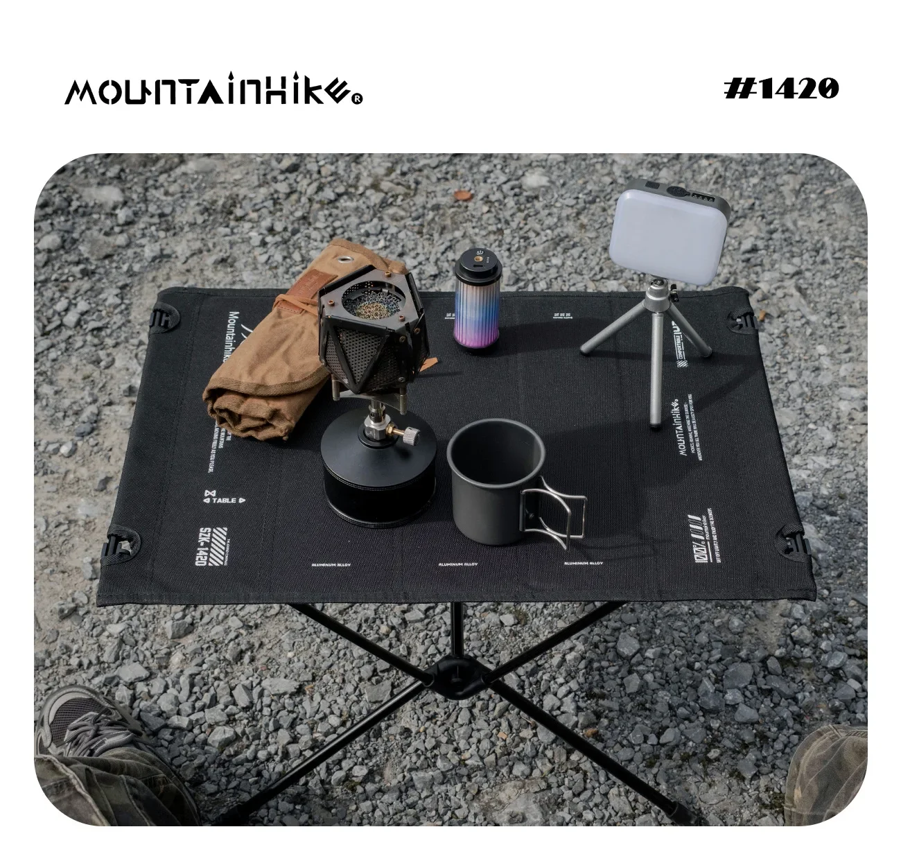 MOUNTAINHIKE Camping-Klapptisch aus Aluminiumlegierung, leichter Tisch aus 900D-Oxford-Stoff, tragbare Touristentische für Picknick im Freien – Detail 2