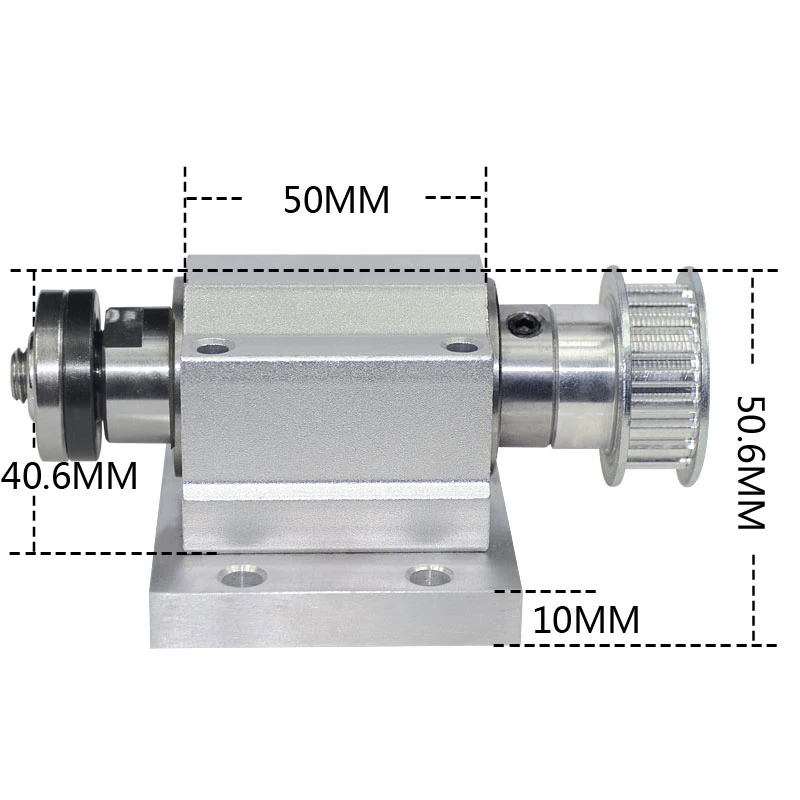 Saw blade unpowered cutting table saw spindle M10 thread can be installed with inner hole 16 and 20mm saw blades