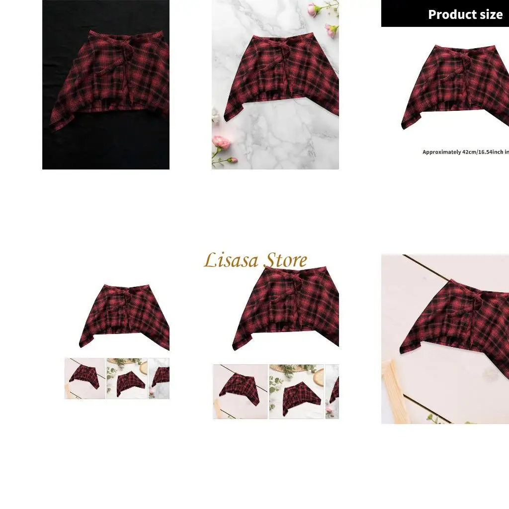 

M6CC Women's Skirt With Tie Detail Fashionable Hip Scarf Overskirt For Any Body Type