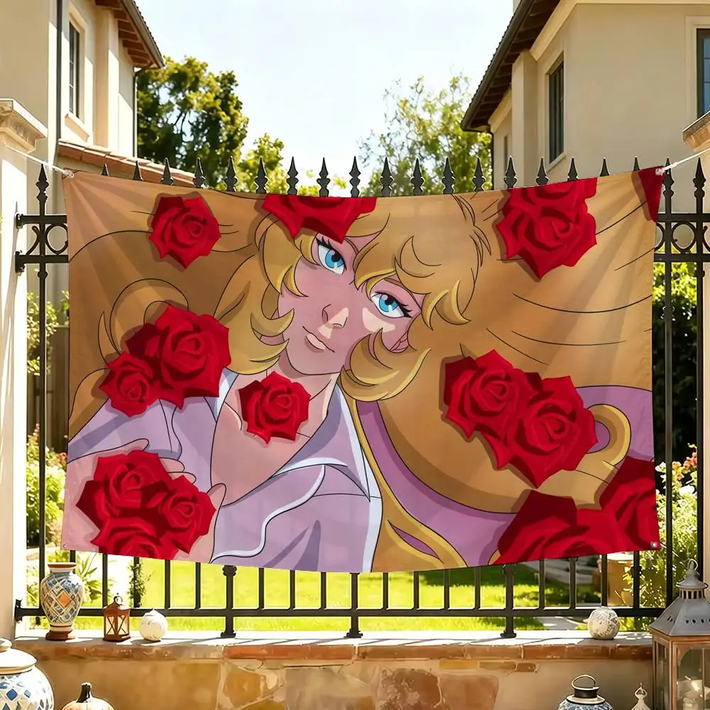 Rose of Versailles Lady Oscar Flag Suitable For Party Club Outdoor Interior Wall Decoration Banner Fans Gift