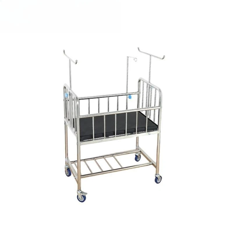 Stainless steel cart with heightened guardrail and caster configuration