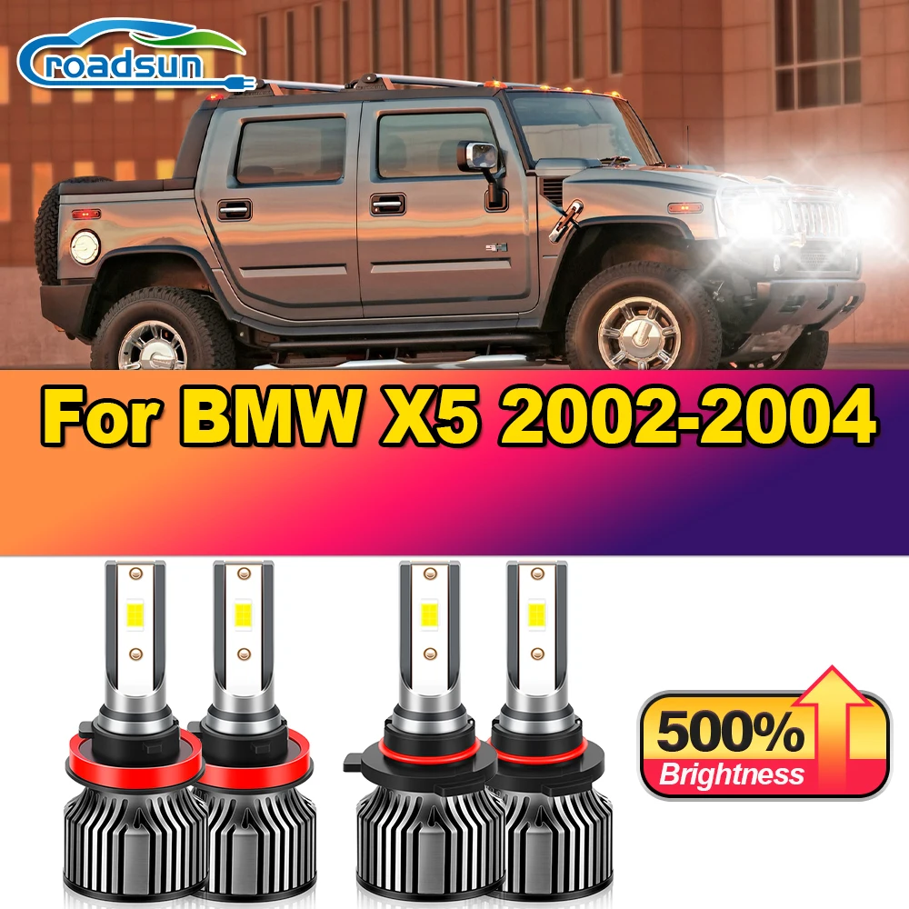 

240W CSP Chips Car Lights 40000LM LED Headlight Bulbs 12V 6000K White High Low Beam Front Lamps For BMW X5 2002 2003 2004