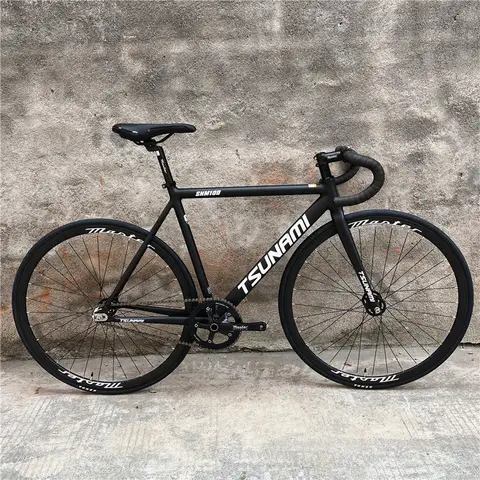 맞춤형 49/52/55/58CM 쓰나미 SNM100 Fixie 완전한 자전거 알루미늄 합금 프레임 레이싱 휠 단일 속도 고정 기어 자전거 Best5