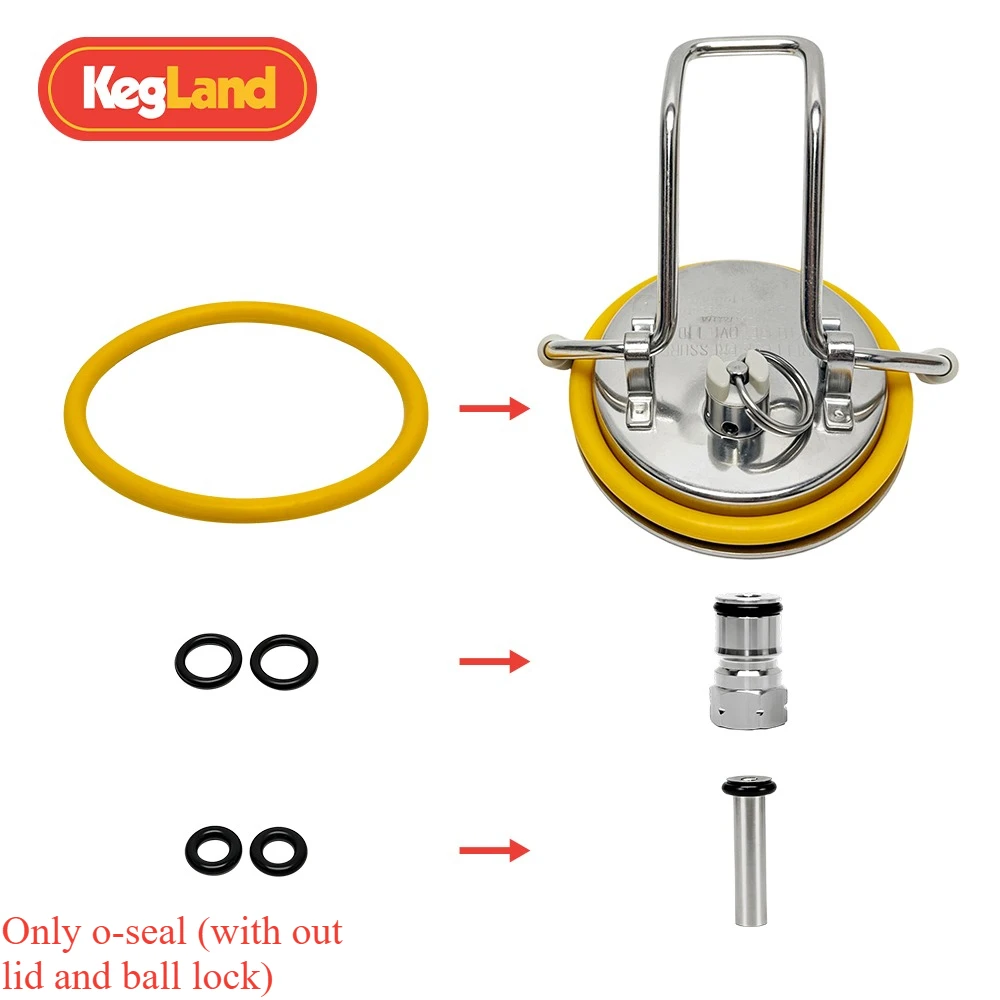 KegLand Food Grade O-Seal Replacement Gasket for Ball Lock Corny Beer Kegs Craft Brewing