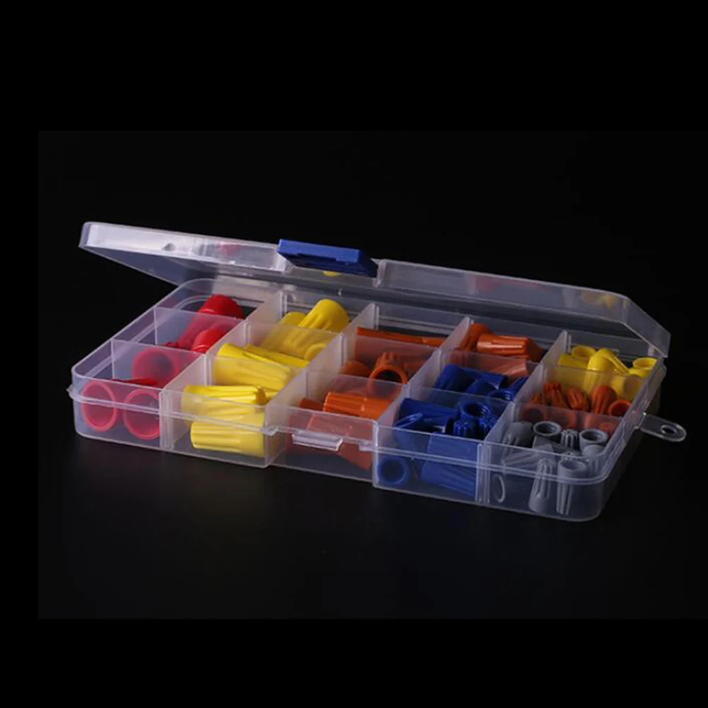 

102Pcs Press Line Cap Wire Connectors Hard Engineering Plastics Wear-Resistant Practical Easy Installation Strong Grip Home