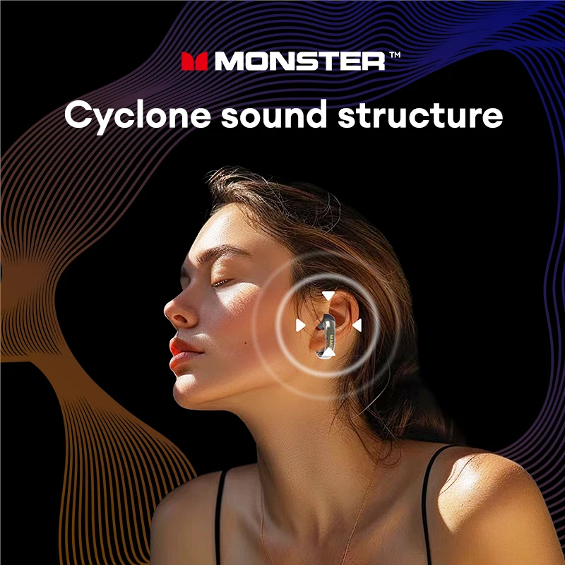 Choice Monster MQT46 OWS Wireless Bluetooth 5.4 Headset HIFI Stereo Gaming Music Headphones Waterproof Sports Earbuds