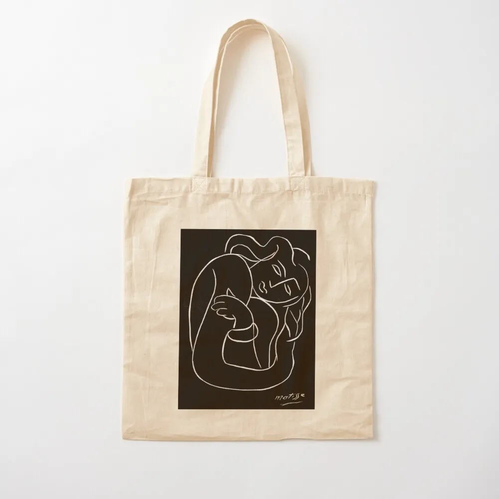 

TAHITIAN LADY : Vintage Matisse Black and White Painting Print Tote Bag Canvas stote bag tote bags men