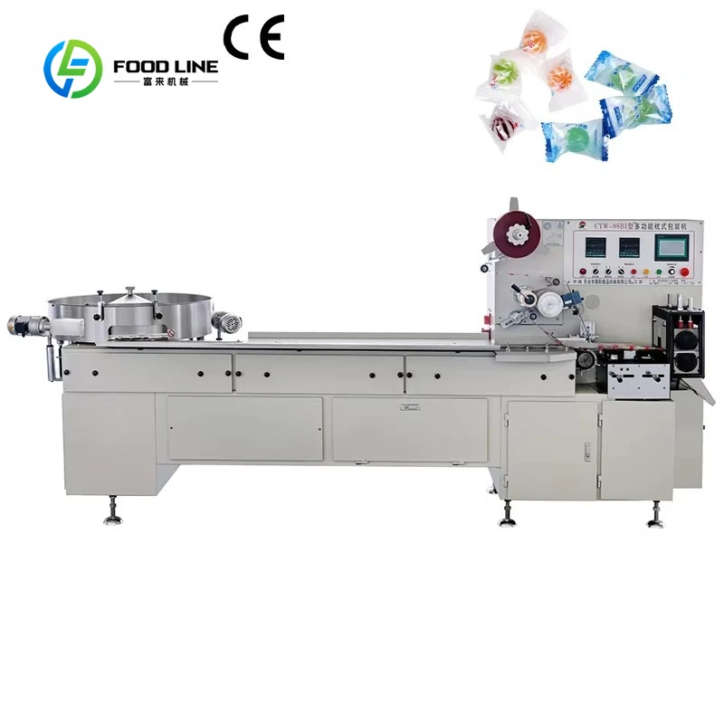 Customized High-Speed Computerized Multifunctional Pillow Packaging Machine for Regular & Irregular Candies