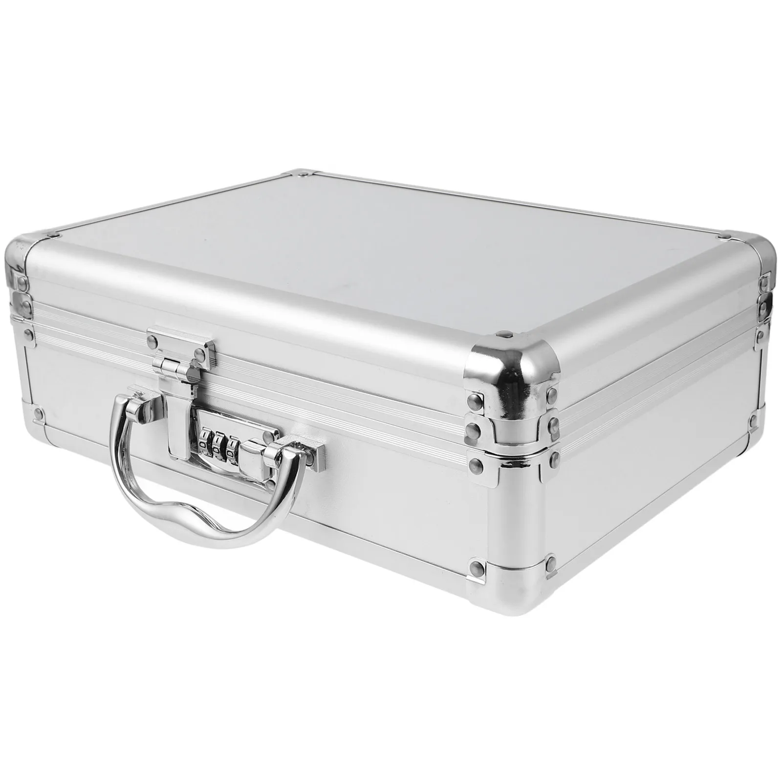 Aluminum Alloy Portable Tool Case Hard Storage Briefcase for Camera Accessories Cosmetics Outdoor Hiking Fishing Carrying Case