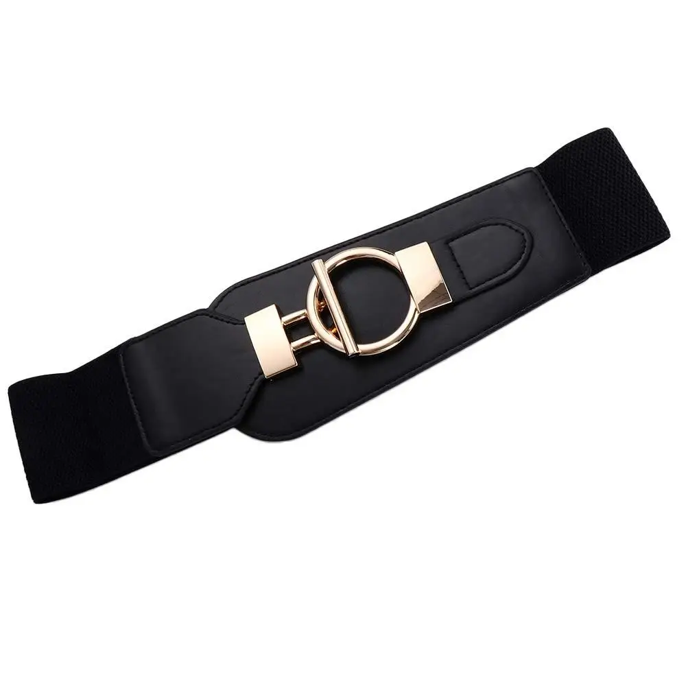 

Эластичный широкий пояс-корсет из искусственной кожи с вырезами в корейском стиле для декоративного украшения платьев и пальто, женский поясной ремень