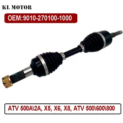 Eje de transmisión delantero izquierdo, conjunto de junta cv para cf500, 500cc, X5, ATV, GOES, parte 9010, 270100, 1000, 9010, 270100, 0001, QUAD