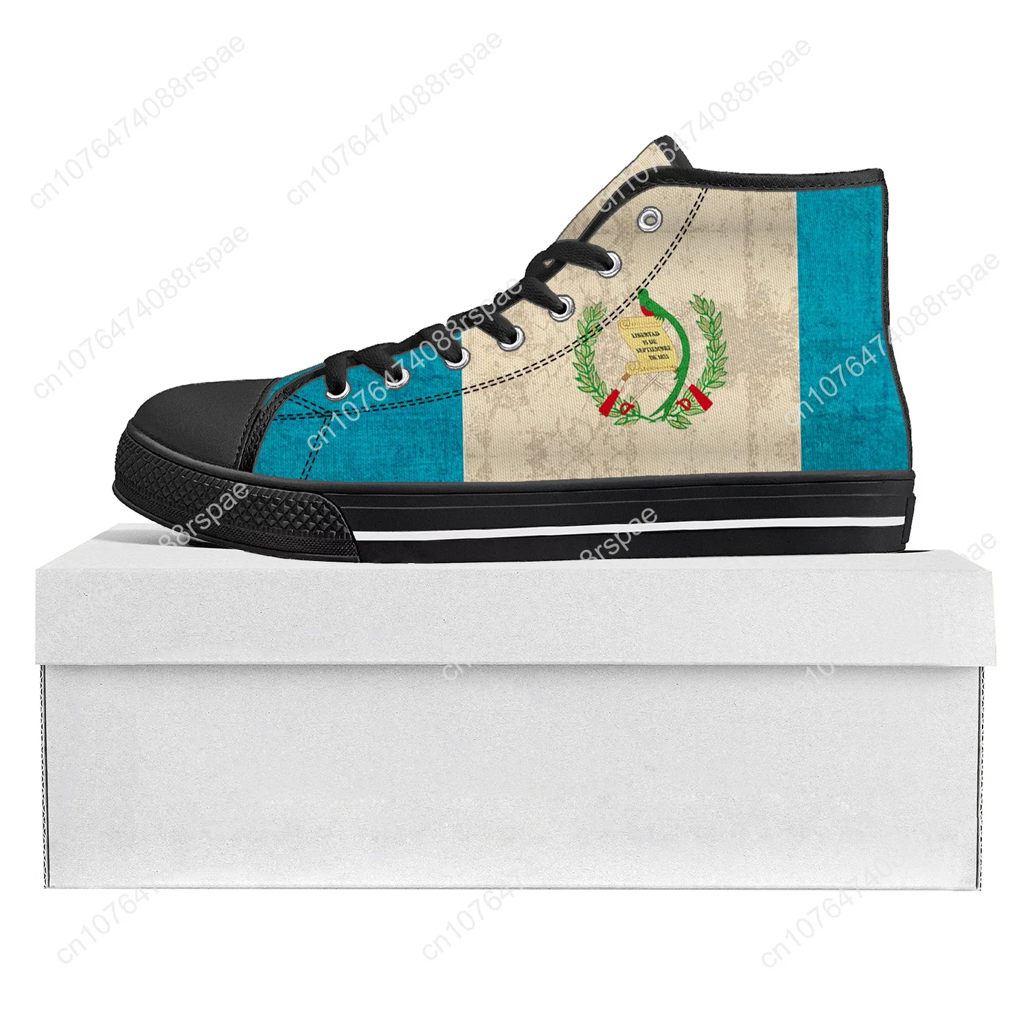 Guatemalan Flag High Top High Quality Sneakers Mens Womens Teenager Canvas Sneaker Guatemala Casual Couple Shoes Custom Shoe