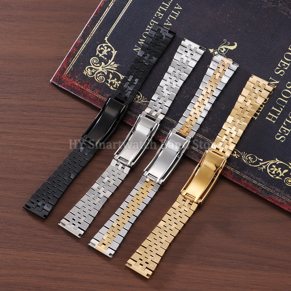Curved End Solid Stainless Steel Watch Bands for Rolex for Yacht-Master for Daytona for Jubilee Luxury Bracelet 20mm 21mm 22mm
