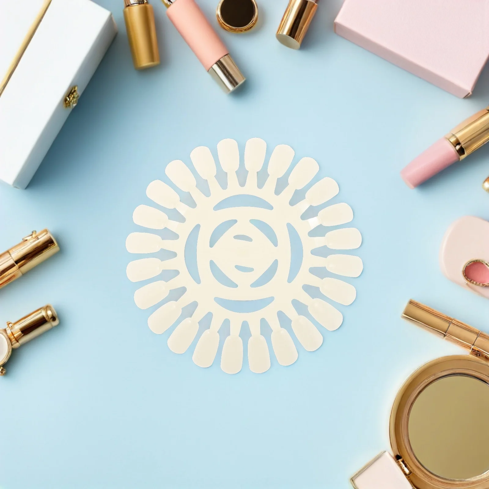 

20pcs Nail Display Wheel Plastic 24-Tip Gel Polish Color Chart For Press On Nails Display Practice Nail Art Design Salon