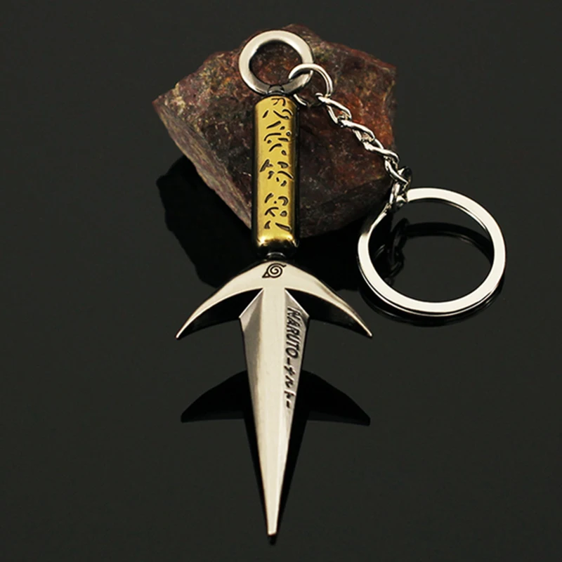 Arma de Naruto Namikaze Minato Ninja Kunai periférico de animé 9cm Metal Katana espada samurái modelo accesorios llaveros juguetes regalos