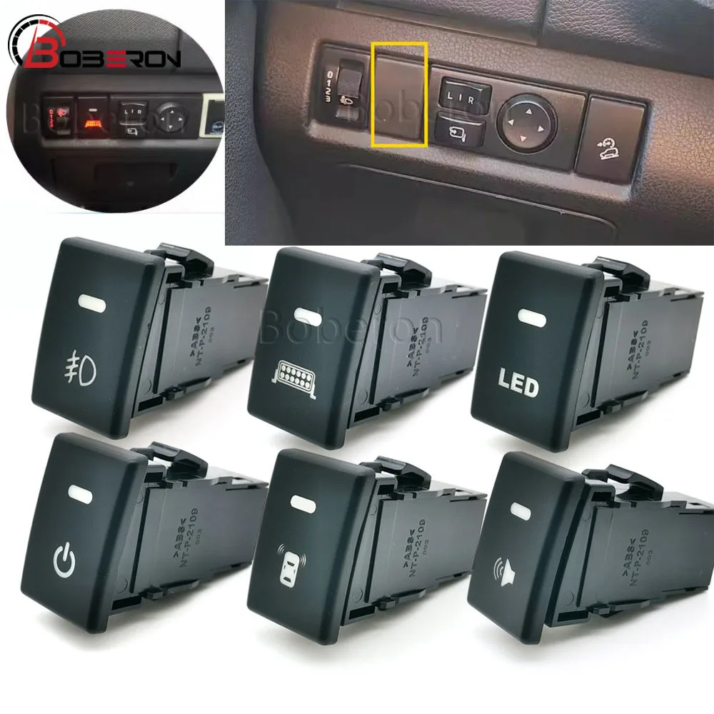 

1 шт. для Isuzu D-MAX Auto DRL светодиодная панель автомобиля, передняя противотуманная фара, кнопка включения и выключения звукового сигнала, переключатель громкости, переоборудованный переключатель с проводом