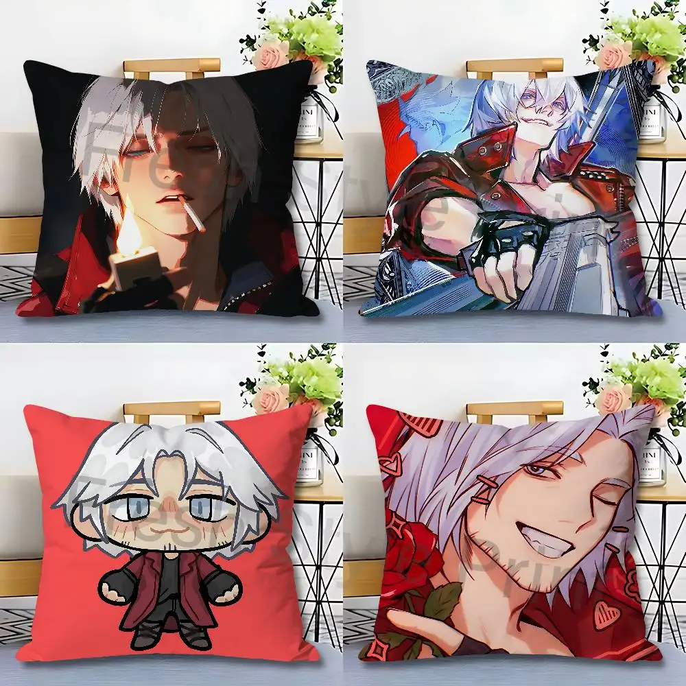 

D-Devil M-May Cry Anime Celebrity Merchandise All-Match Printed Pillow Case Sofa Car Office Room Decoration Protector