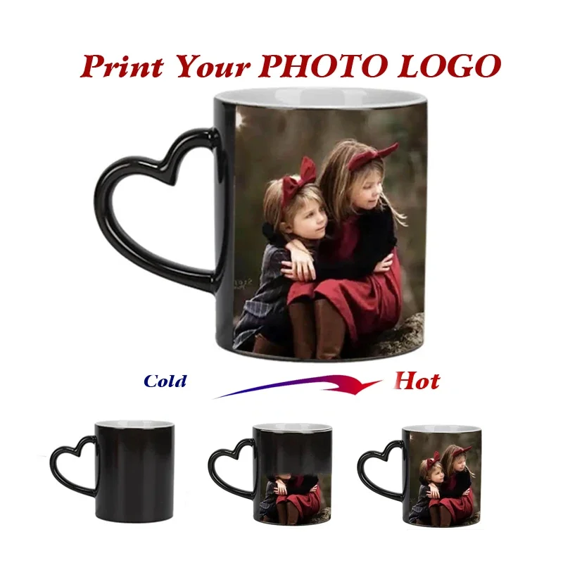 

Drop Shipping DIY Photo Color Changing Mug Custom Your Photo on Tea Cup Ceramic Magic Coffee Mugs Unique Gift Drinkware Cups Bar