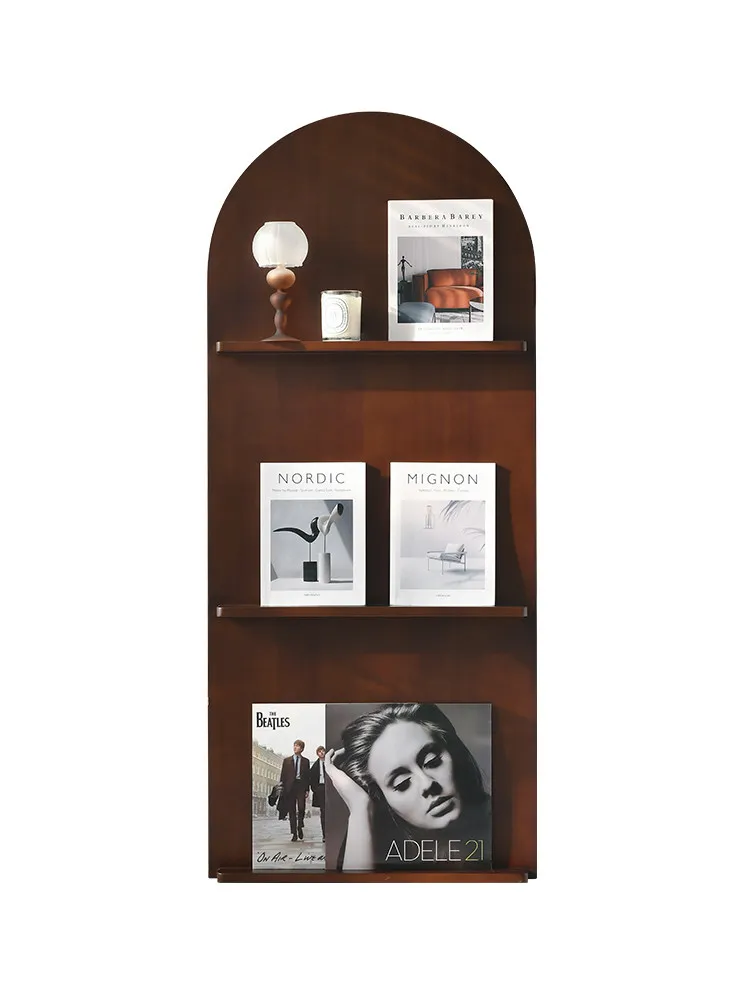 

Floor-to-ceiling magazine rack newspaper rack newspaper rack medieval shelf wall storage