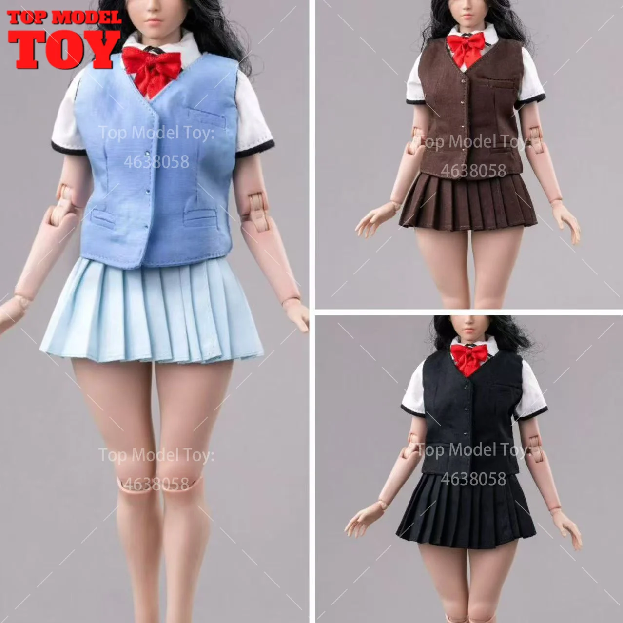مركز اللعب 1/6 مقياس CTC-011 مدرسة JK موحدة الإناث دعوى سترة قميص تنورة مجموعة نموذج صالح 12 ''الجندي عمل الشكل دمى الجسم