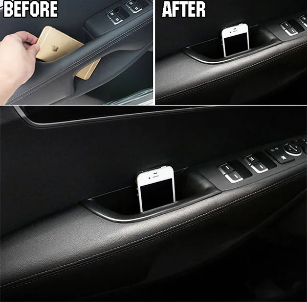 Fit For Kia Sorento 2016 - 2019 Front Door Handle Storage Box Center Console Glove Bin Interior Armrest Holder Cup Molding