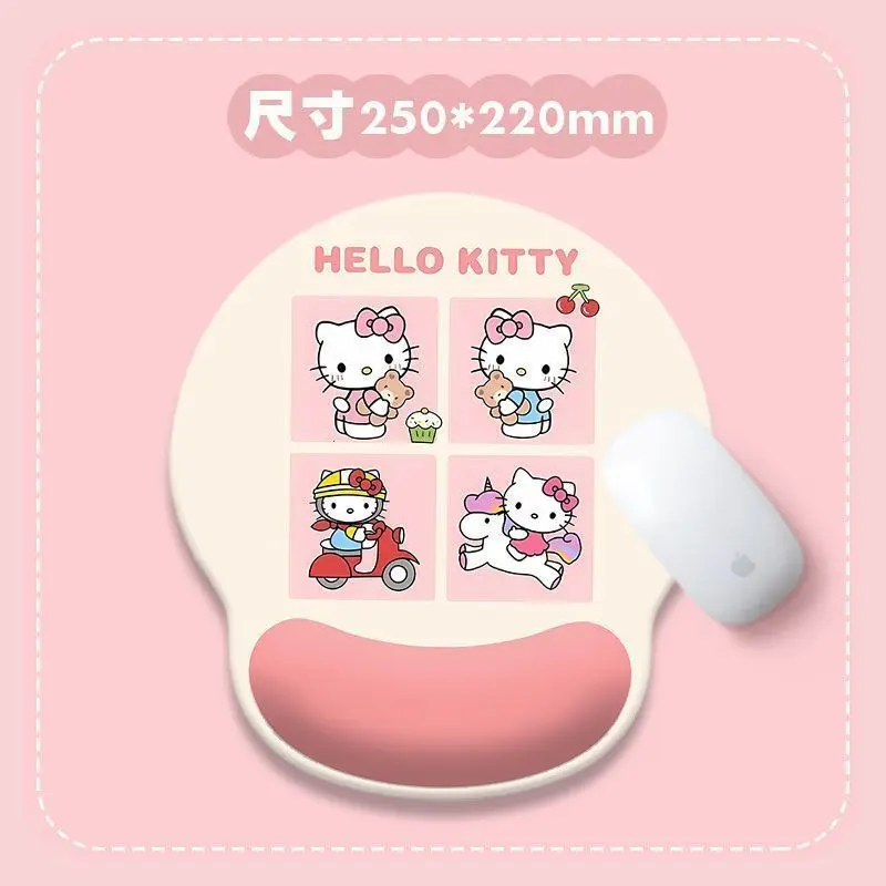 

Sanrio New Hello Kitty Wrist Mouse Pad 3d Soft Pad Cute Cartoon Notebook Keyboard Hand Pink Desk Pad Girl Gift