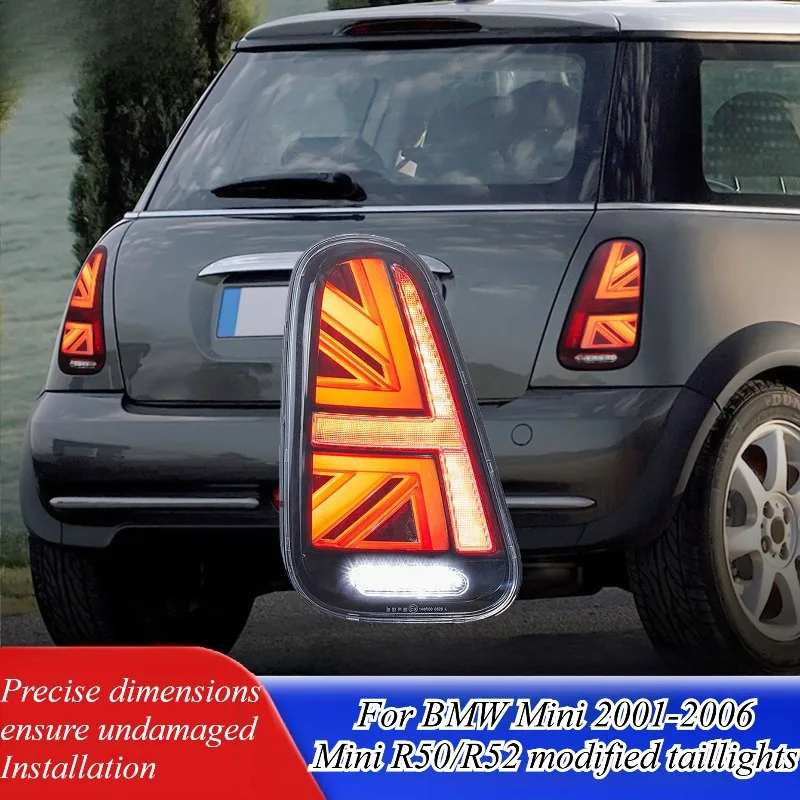 

Для MINI R50 R53 R52 Cooper 2001-2006 задние задние фонари в сборе, светодиодный разъем в стиле Union Jack, запасные автомобильные аксессуары, внешние детали