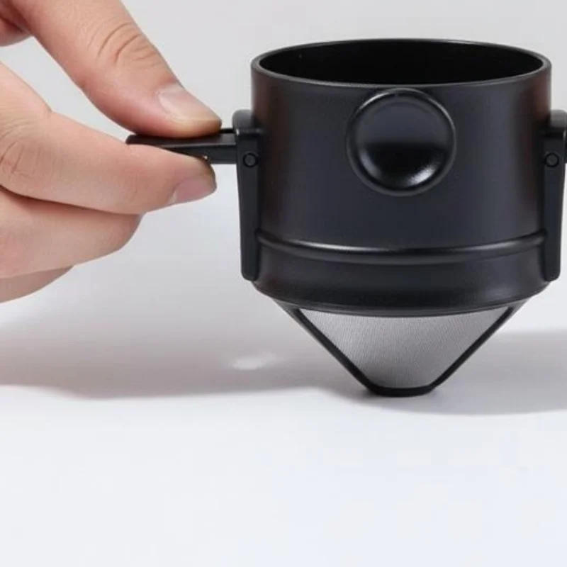 304 Stainless Steel Foldable Hanging Ear Coffee Dripper Reusable Coffee Filter Paperless Pour Over Coffee Strainer For Home