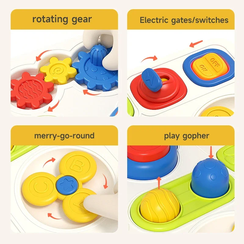 Montessori Sensory Board Light Switches Toys Take Exercise Baby Hand-brain Development Toys Portable Baby Go Out Take A Bus Toys