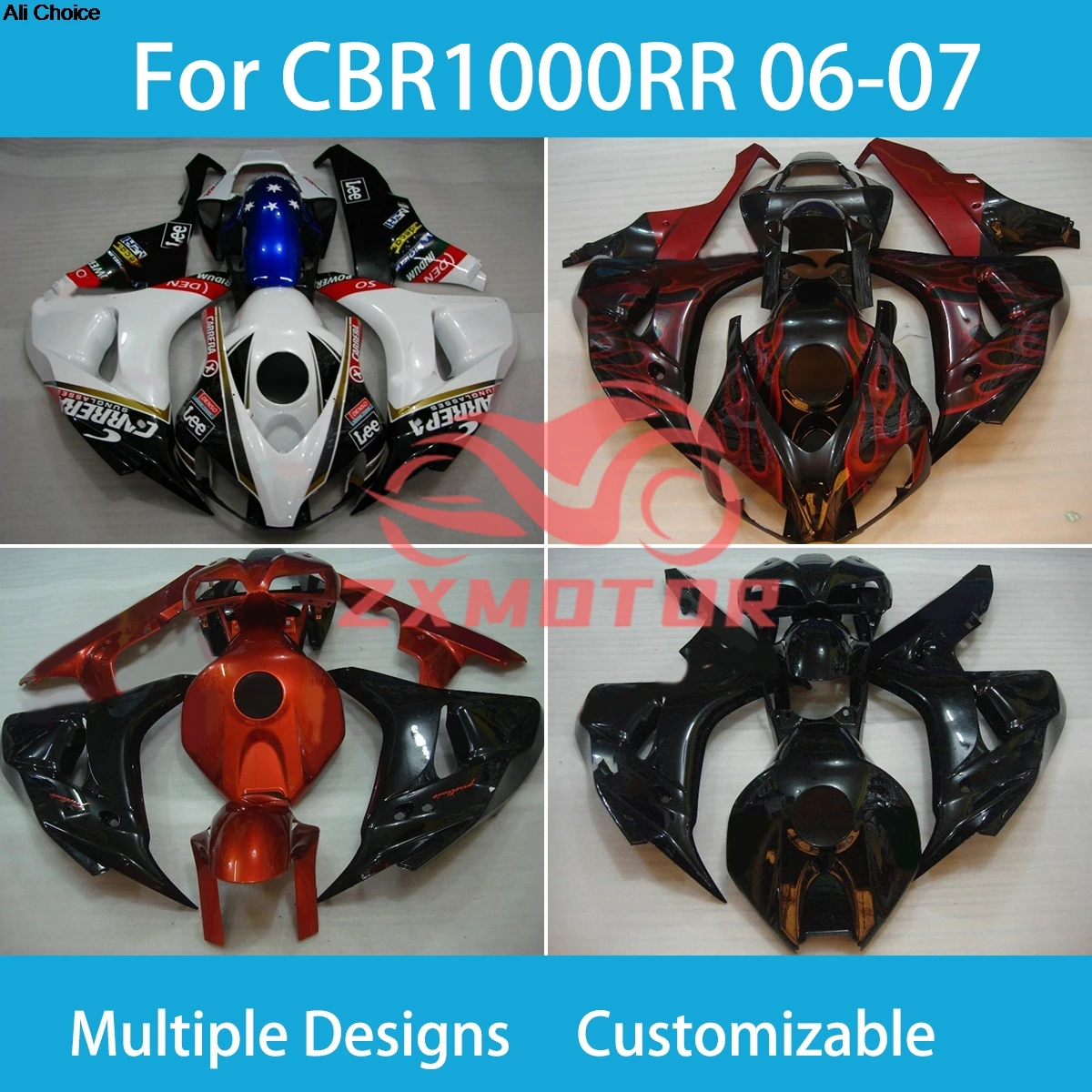 

CBR 1000RR 2006 2007 Full Fairing Kit for HONDA CBR1000RR 06 07 Free Custom 100% Fit Motorcycle Fairings