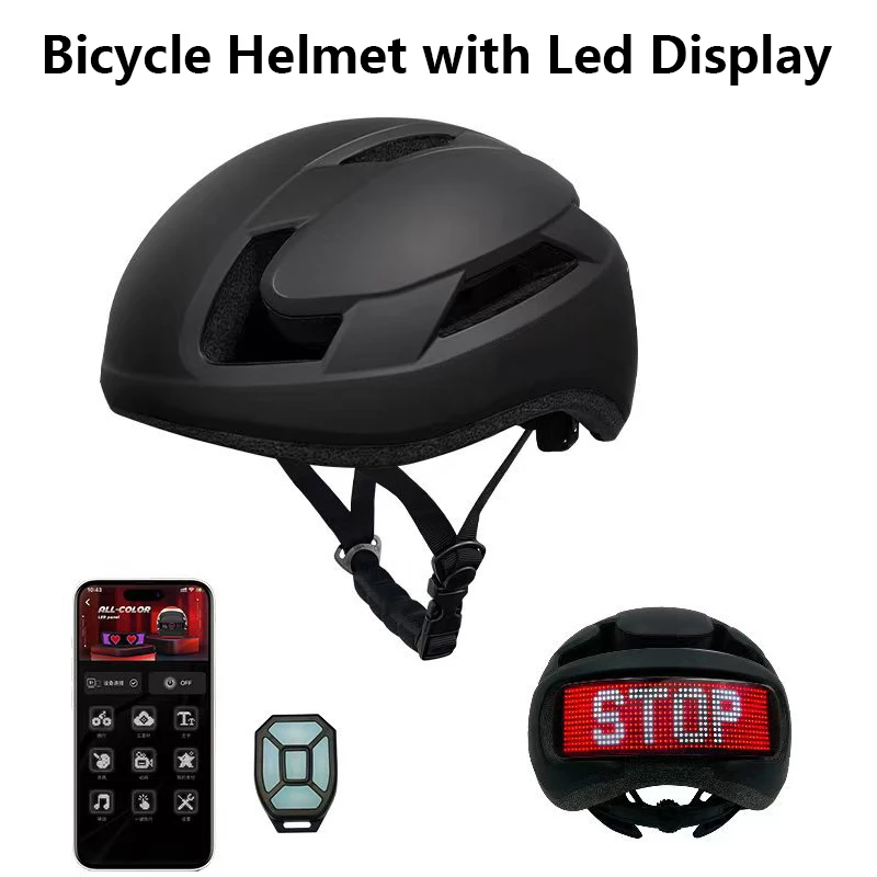 

Велосипедный шлем с LED-дисплеем, программируемый через приложение, для активного отдыха, велоспорта, с задним фонарем, для мужчин и женщин