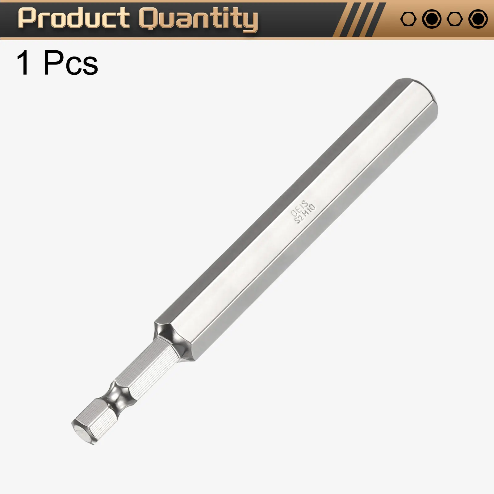 1/2pcs Hex Head Screwdriver Bit H1.27/H1.5/H2.0/H2.5/H3.0/H4.0/H5.0/H6.0/H10/H12 Metric Flat Tip 1/4