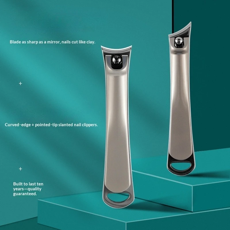 New Large Angle Nail Clippers Stainless Steel Household Large Size Diagonal Nail Scissors for Cutting Nails