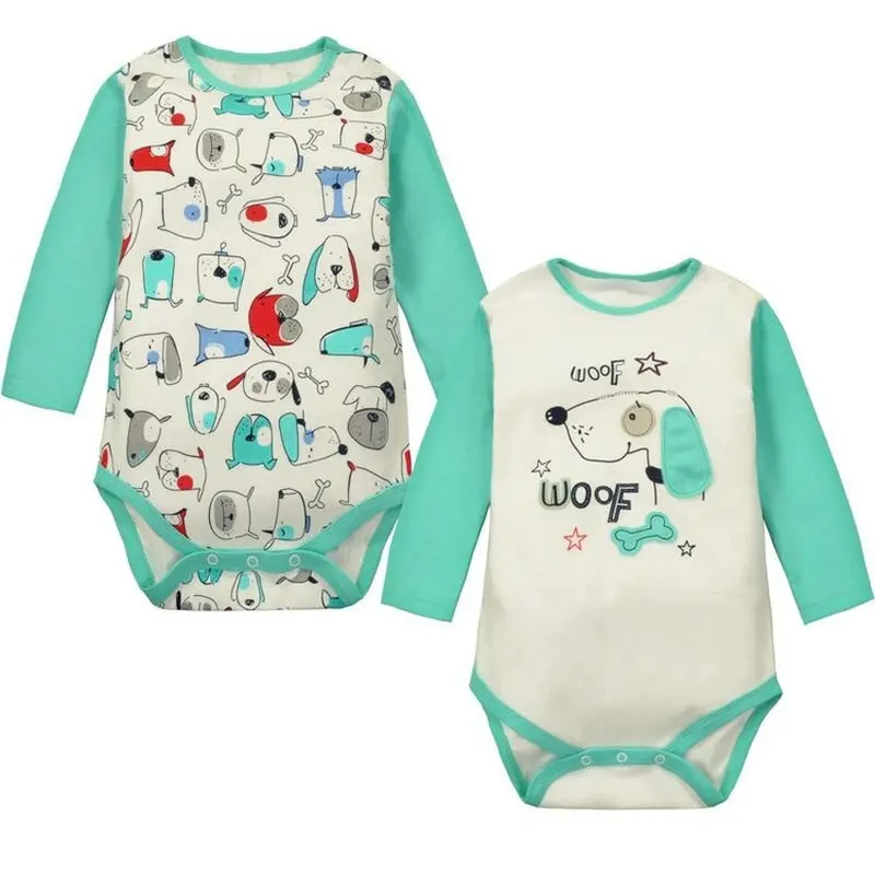 2pieces/lot Baby Boys Girls long sleeved Rompers  Newborn Baby\'s Clothes Kids Costume Jumpsuit&Rompers