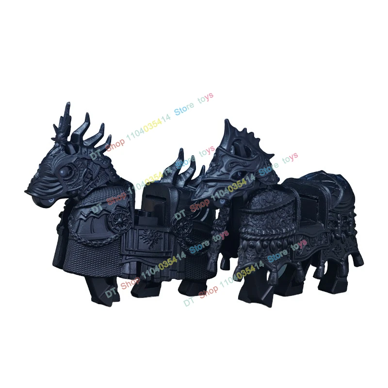 MOC MA01 MA02 Heavy Armored Warhorse Mini Action Figures Building Blocks Accessory Bricks Assembly Toys for Kids