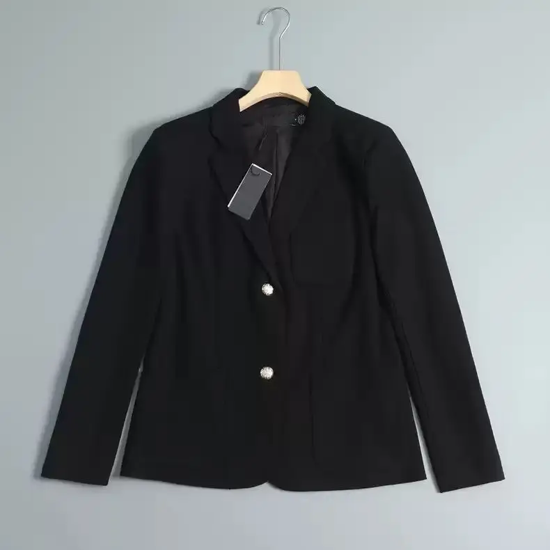 

Новинка 2024, женский классический костюм с цветочной вышивкой, джемпер для поездок на работу, длинное свек, модное женское пальто обычной длины