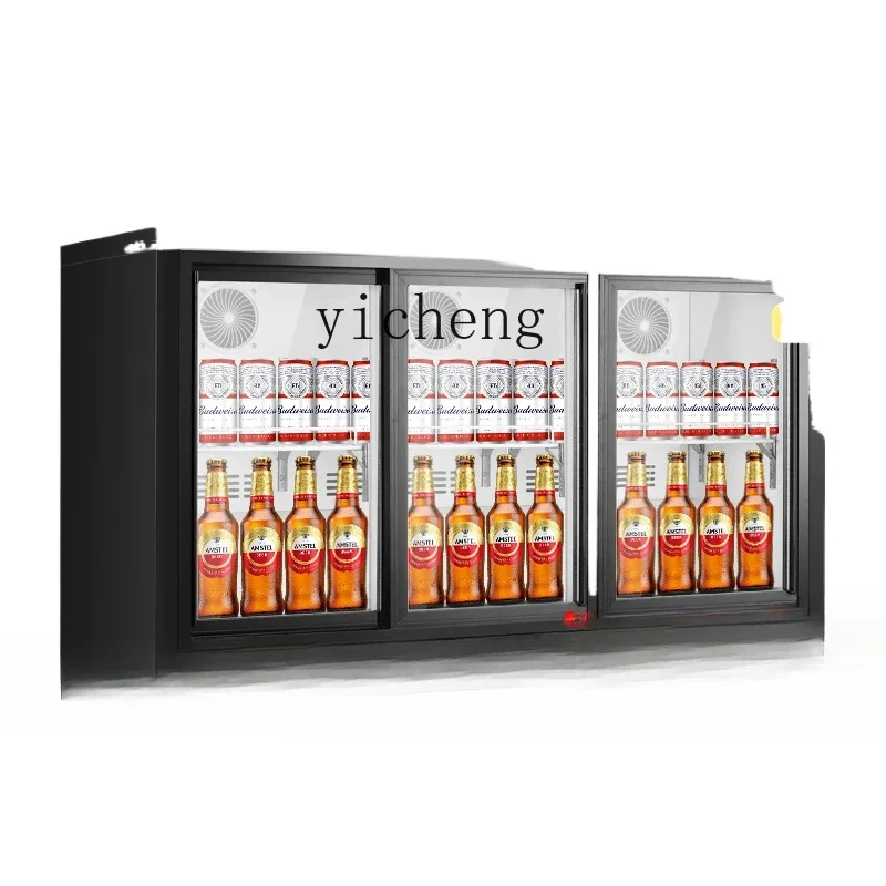 Bar Desktop Beer Cabinet Commercial Refrigerated Three Sliding Door Beverage Display Freezer Bar Refrigerator