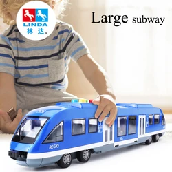 Oversized 45CM subway toy model train simulation light rail train with light music boy children's toy car model