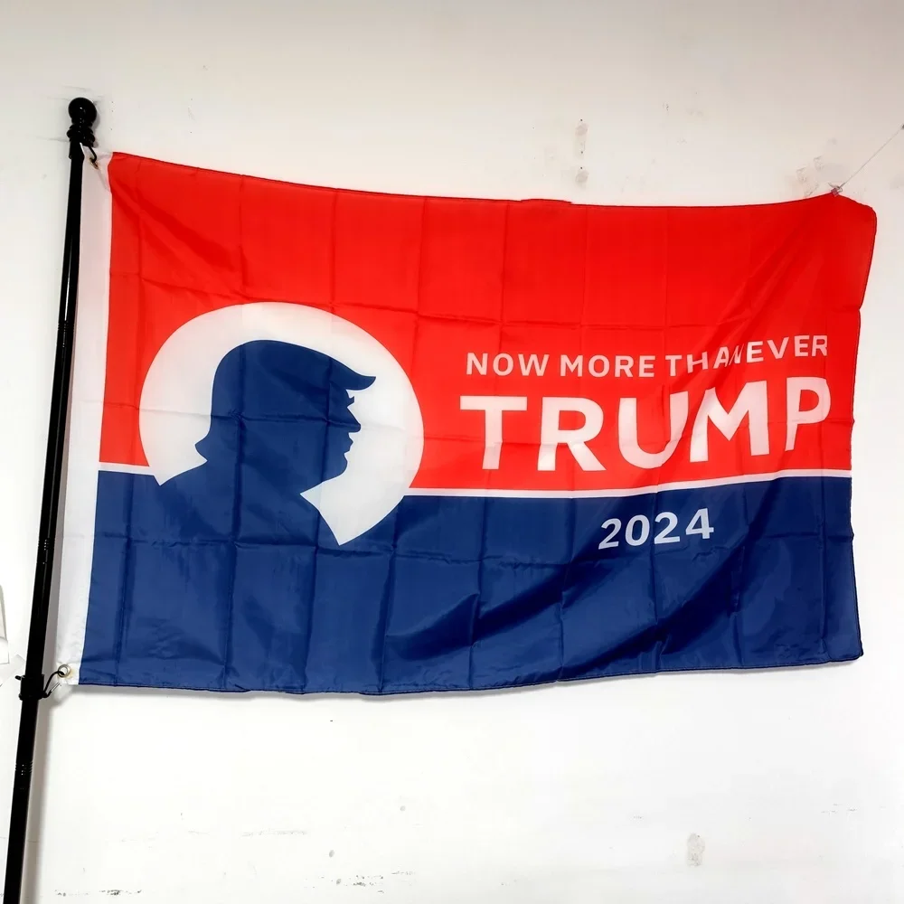 

Trump 2024 Campaign Flag 90x150cm Polyester Outdoor Banner for Yard/Rallies, Now More Thanever Patriotic Political Decor