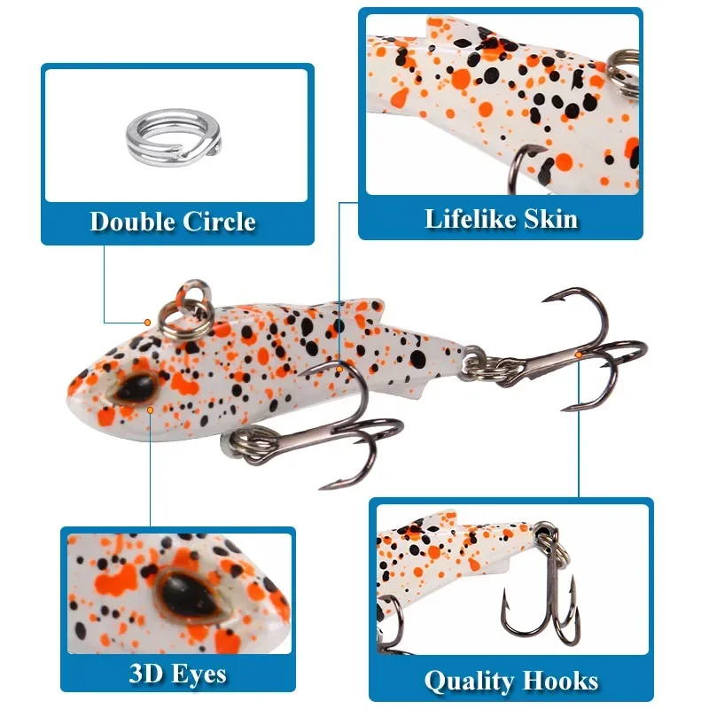 Sinking Vibration Crankbaits Fishing Lures Ratlin Hard Plastic Artificial Baits Fishing Tackle Winter Ice Pike Bass Carp Fishing