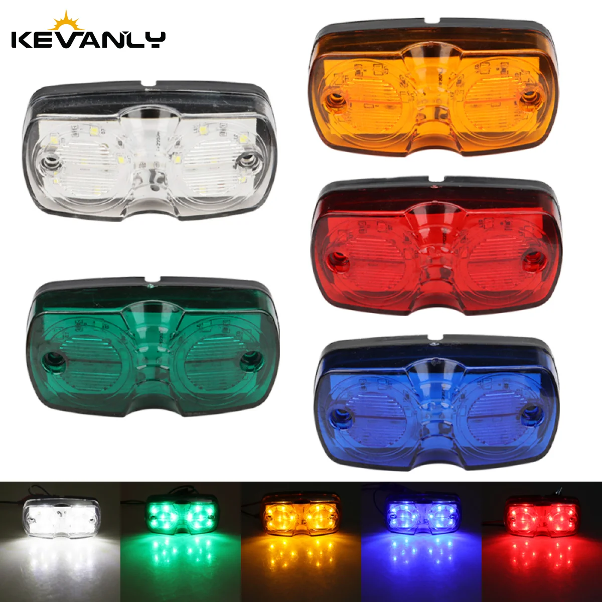 1x 12-24V LED Side Marker Lights 12 LEDs Front Rear Clearance Indicator Lamp Truck Accessorie for Scania Trailer BUS Van Caravan
