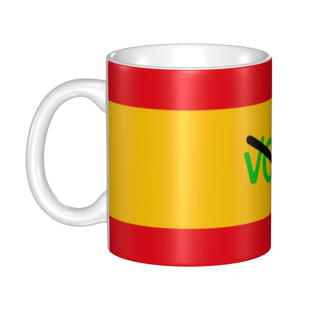 Custom Spain Vox Logo Flag Mug DIY Spanish Political Party Ceramic Tea Milk Coffee Cup