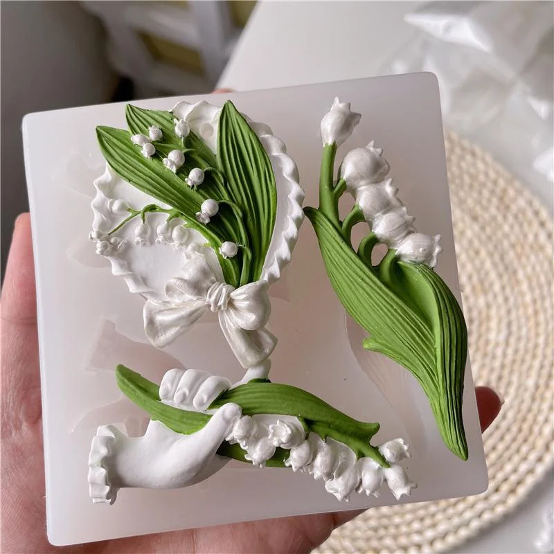 Lily of The Valley Silicone Mold DIY Fondant Cake Decorating Tools Sugarcraft Chocolate Gumpaste Mold Candy Resin Clay Mold